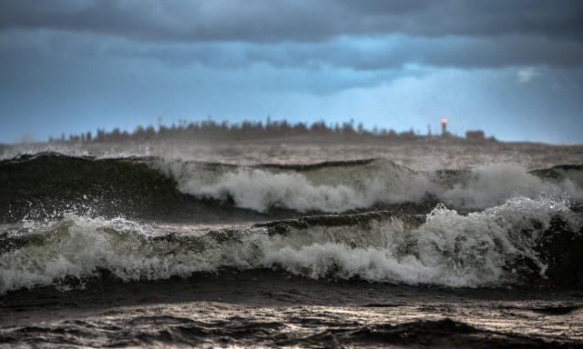 Autumn storm at Skelleftehamn’s coast